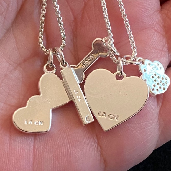 Two Sterling Silver Charm Necklaces - Picture 5 of 11